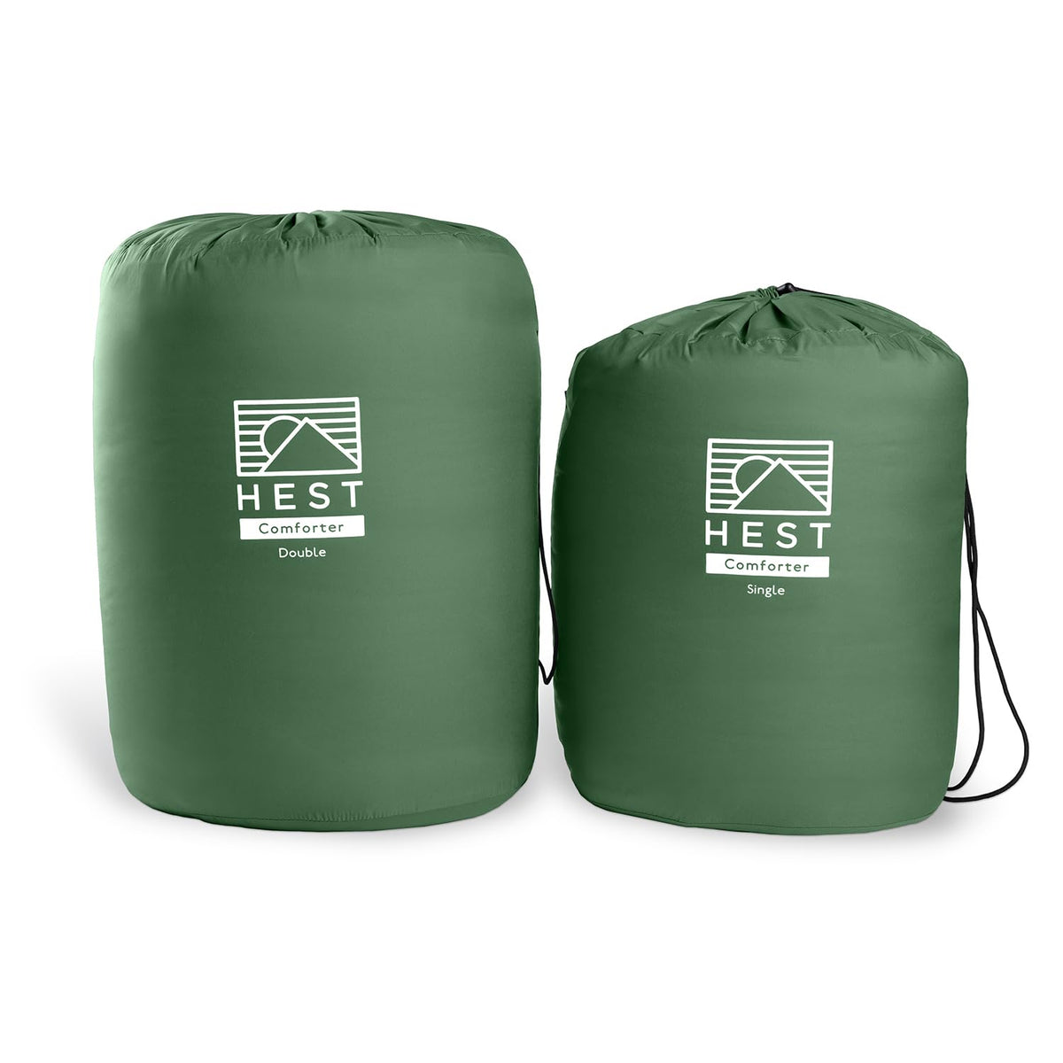 HEST Packable Comforter for Camping, Single Size - 100% Recycled Polyester Fill and Premium Quiet Fabric - Perfect for Hiking, Backpacking & Outdoor Adventures