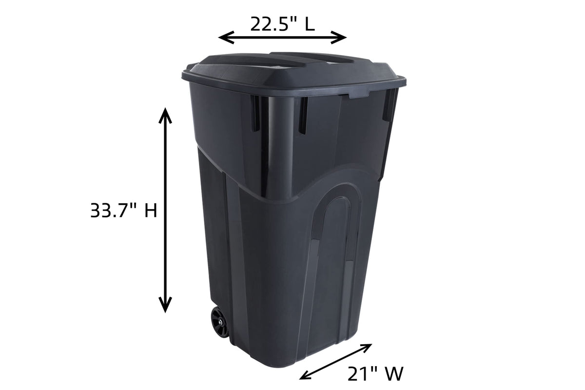 United Solutions 32 Gallon 2 Pack Outdoor Trash Can Bundle with NINESTARS 13 Gallon Motion Sensor Trash Can
