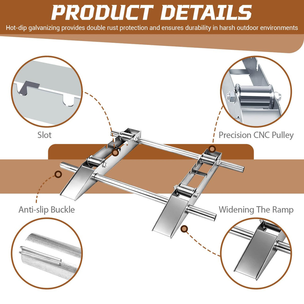 Hot-dip Galvanized Cable Drum Roller, Heavy Duty Reel Dispenser, Industrial Grade Cable Roller Stand Holder, Double Rail Drum Unwinder for Reels up to 39" Width, 2-Ton Capacity Steel Wire Dispenser