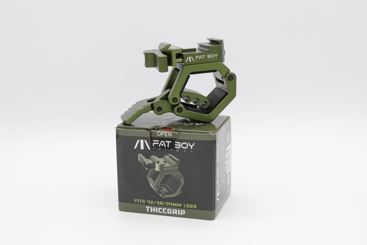 FatBoy Tripods Thick Grip - Tripod Attachment - Compatable with Arca and Picatinny, for Binoculars, Caller Remote, Other Accessories- Includes arca Mount