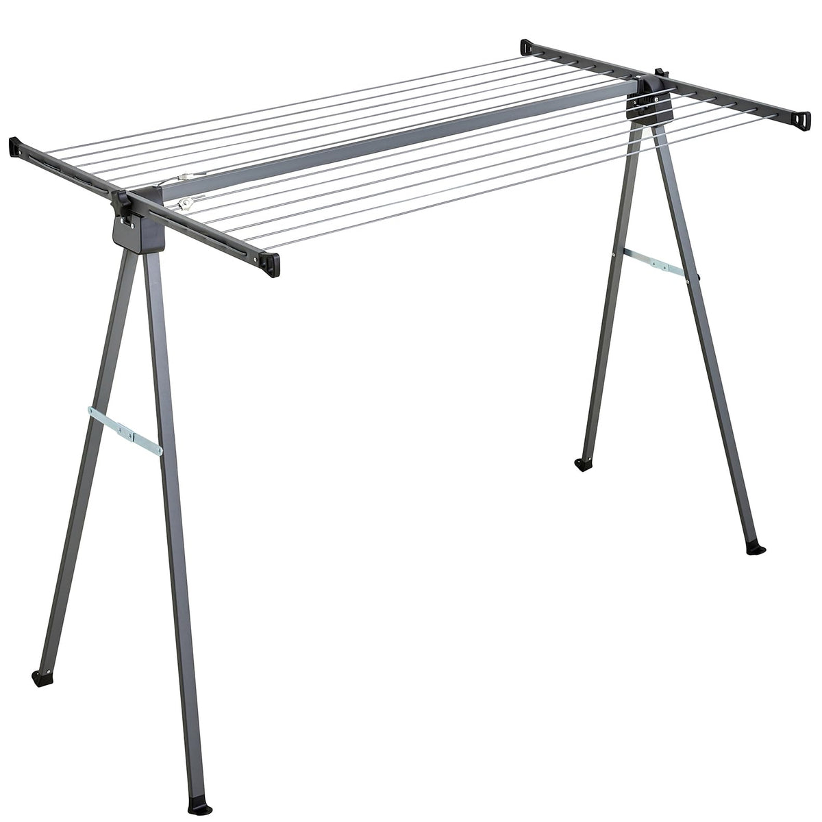 JS Hanger Clothes Drying Rack with 46FT Clothesline, Heavy Duty Folding Outdoor Laundry Rack | Portable Compact for Apartments, Balcony, Patio
