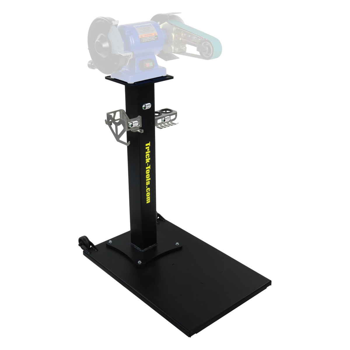 Trick-Tools Versa-Mount Heavy-Duty Mobile Mobile Vise and Bench Grinder Stand with Accessory Hangers, Made in the USA