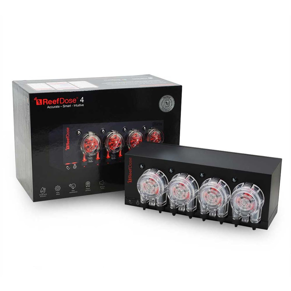 Red Sea ReefDose 4 Head Wireless Dosing Pump for Supplements, Foods & Trace Elements in Saltwater Aquariums | ReefBeat App Controlled Reef Marine