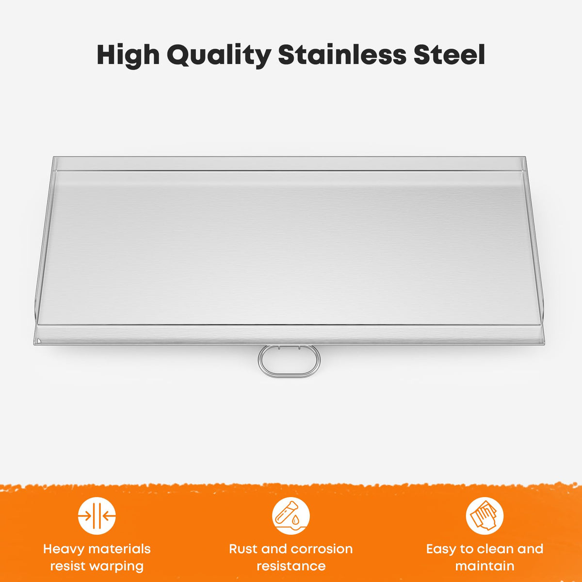 Stanbroil Fry Griddle for Camp Chef Stove, 16 in. x 37 in. Stainless Steel Flat Top Griddle, 3 Burner 16" Cooking Accessories for Camp Chef Tahoe, Expedition 3X, PRO90X
