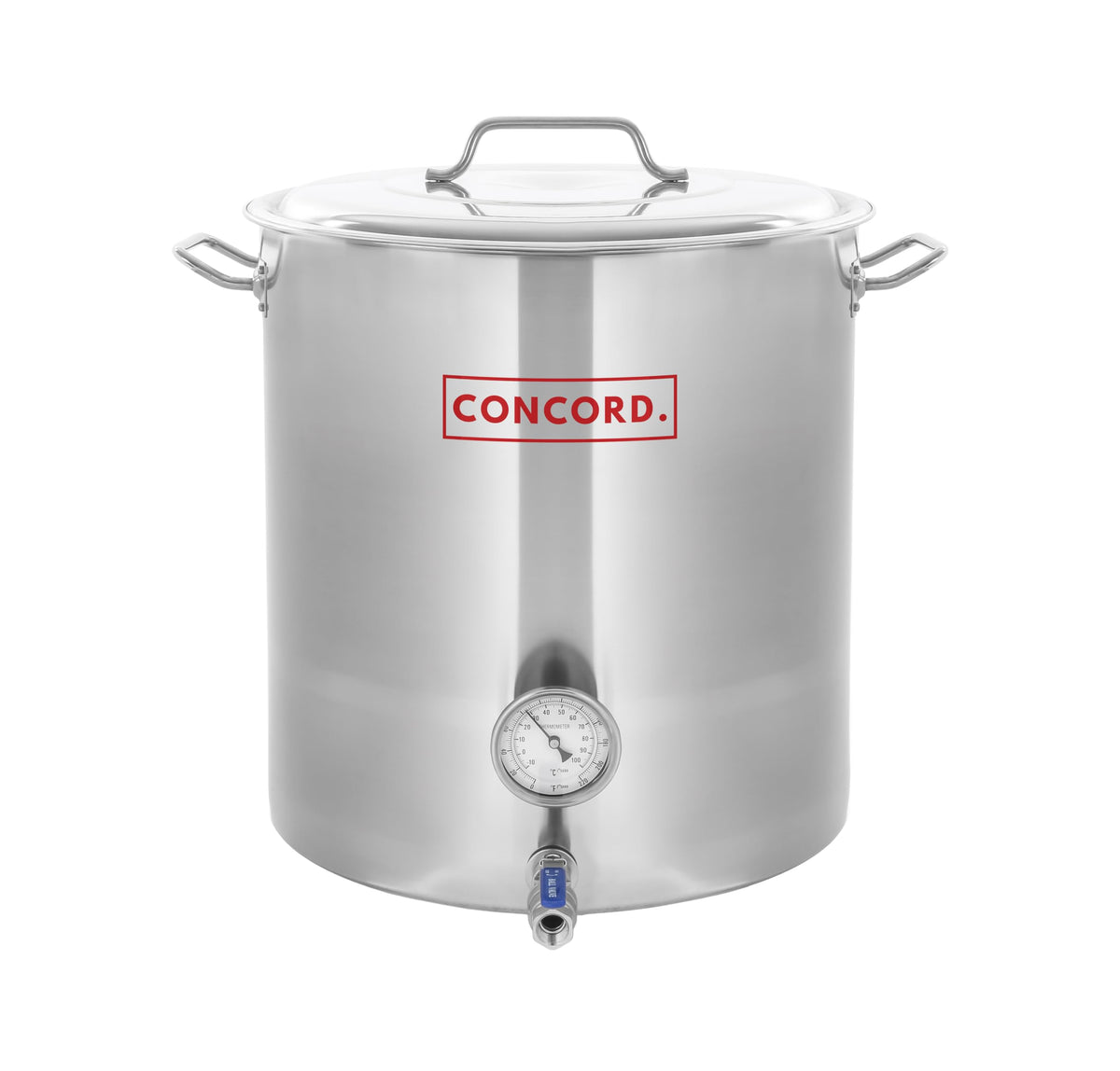 CONCORD Stainless Steel 60 QT Home Brew Kettle Stock Pot + Concord Deluxe Banjo Single Propane Burner, 200,000 BTU Portable Outdoor Stove