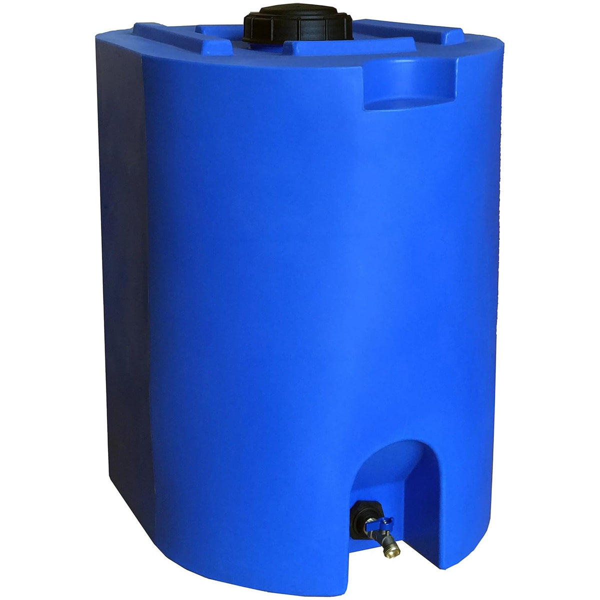 WaterPrepared Stackable Plastic Drinking Water Storage Tank with Spigots, 55 Gallon, Blue - Portable Emergency Hydration Container for Survival or Disaster Preparedness