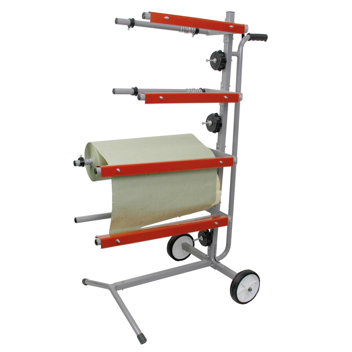 TCP Global Mobile Tree Style Multi-Roll Masking Machine for Auto Body, Painting, Masking Paper Dispenser with 4 Paper Bars, 4 Tape Rollers