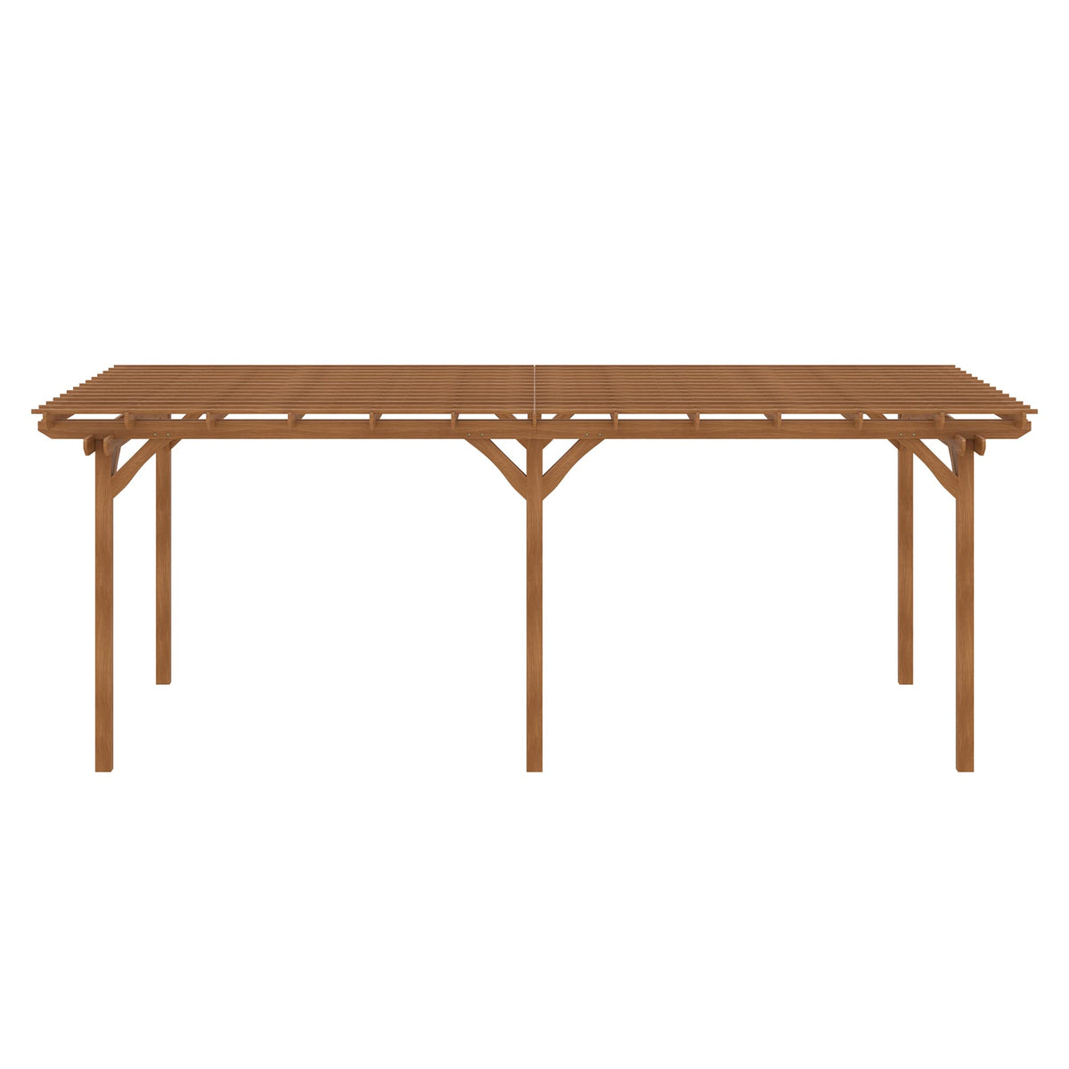 Outsunny 12' x 20' Outdoor Pergola, Wood Gazebo Grape Trellis with Stable Structure for Climbing Plant Support, Garden, Patio, Backyard, Deck, Brown