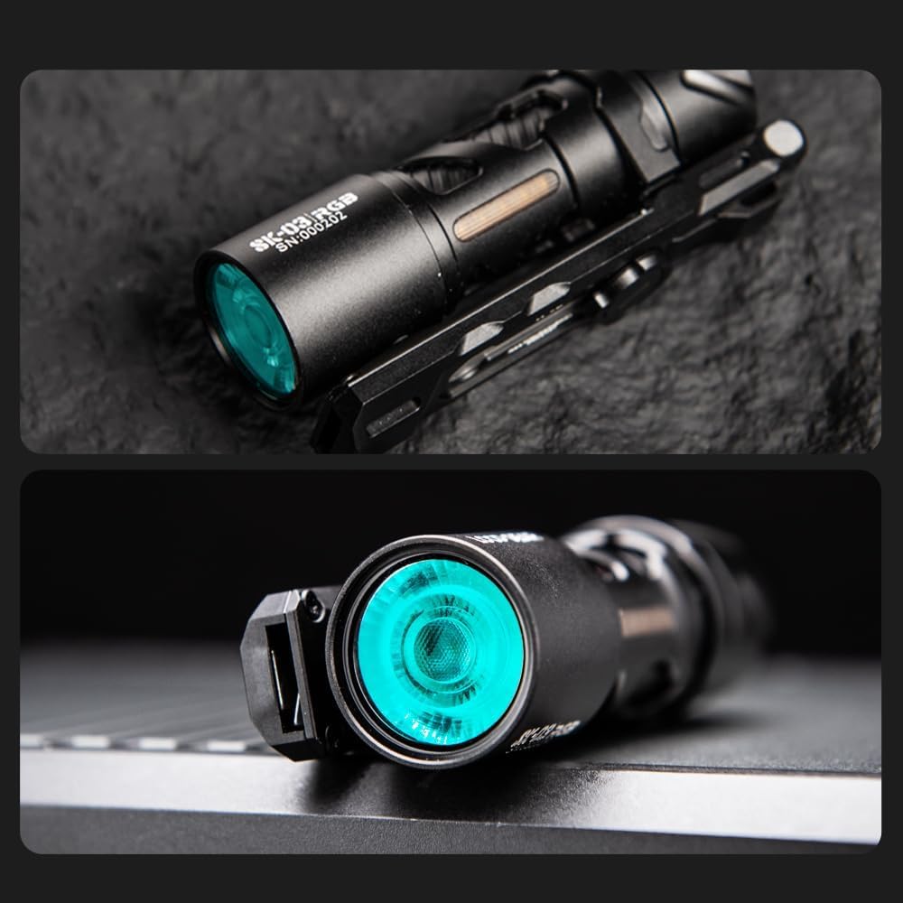 LOOP GEAR Camping & Emergency Flashlight Bundle – SK05 Pro 2 Flat EDC (5000LM, Dual Replaceable Batteries, IP68, Magnetic) + SK03 RGB Pro Mini (1000LM, 8-Color RGB, Built-in Multi-Tool, IP68, Magnetic
