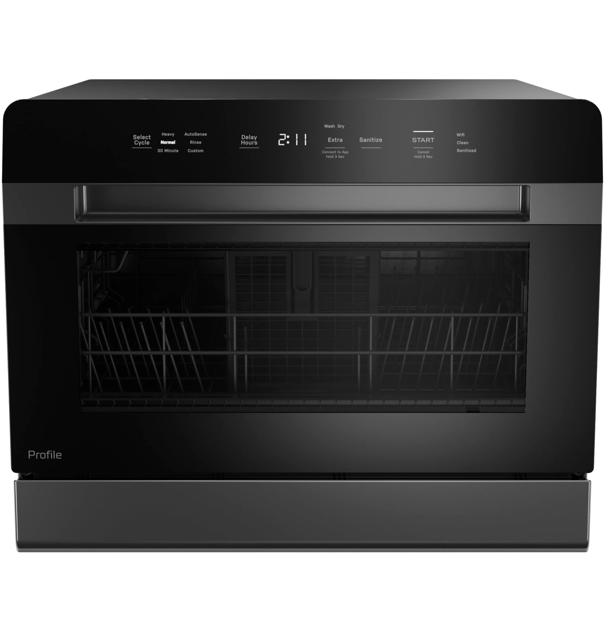 GE Profile Countertop Dishwasher, Energy Star, 6 place settings, 6 wash cycles, WiFi Connected, with Built-In Capabilities