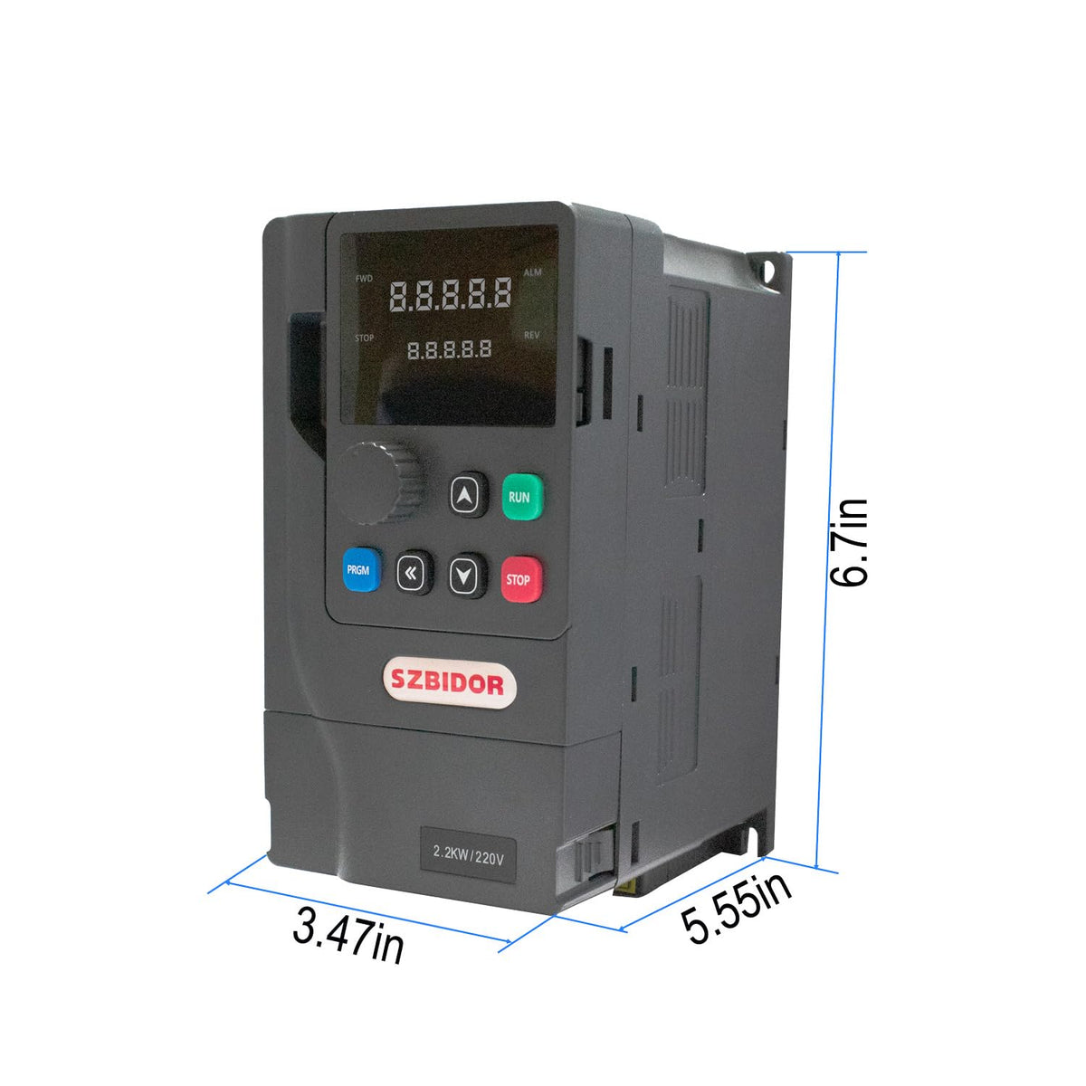 SZBIDOR Variable Frequency Drive 4KW 5HP 18A, 220V AC Motor Single Phase to 3 Phase Converter Controller Inverter for 3-Phase Motor Speed Control, Compatible with Pumps, Fans, Conveyors