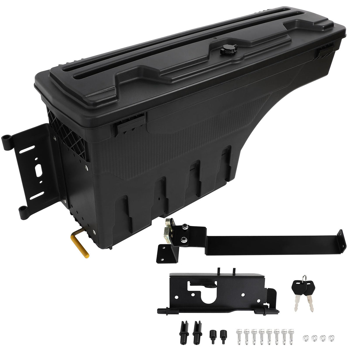 SCITOO Truck Bed Tool Box for Dodge Ram 1500 2019-2021 Left & Right Side,Multi-Compartment Dividers Organized Storage,Heavy Duty & No-Drill Installation