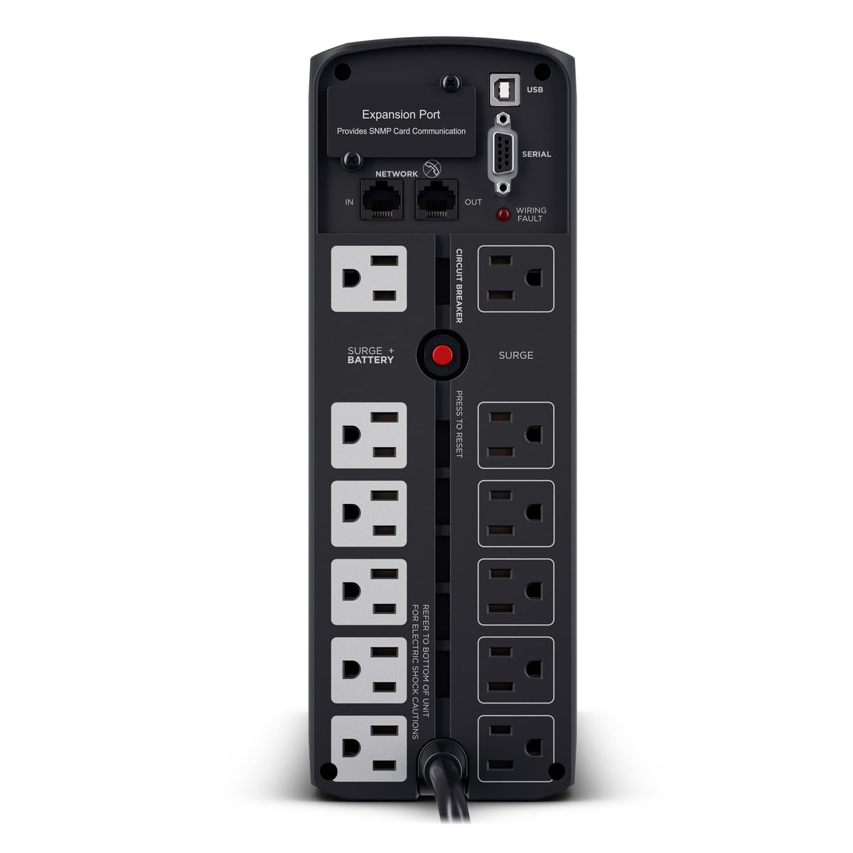 CyberPower CP1500PFCLCDTAA PFC Sinewave UPS System, 1500VA/1000W, 12 Outlets, AVR, Mini Tower, TAA Certified, Black