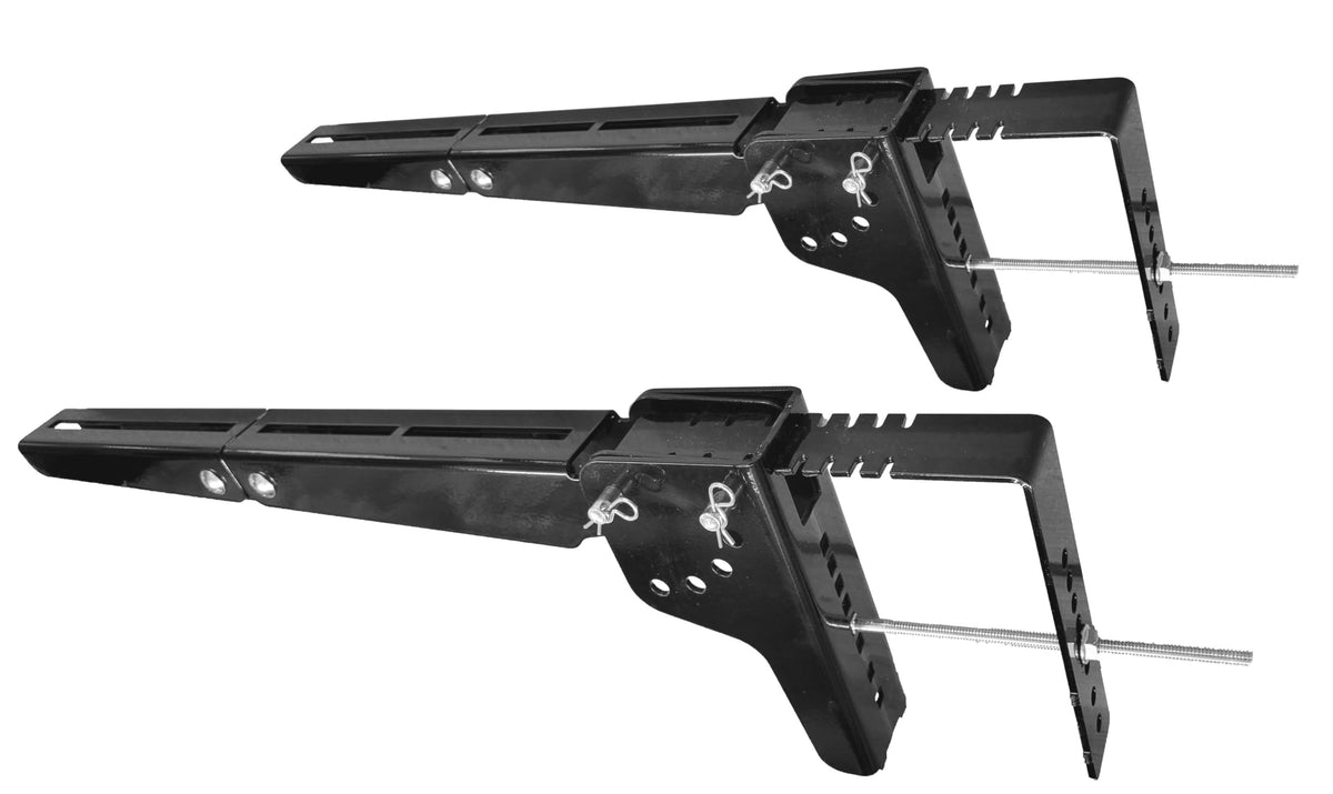Mount-n-Lock RV Bumper Bundle (2 Items): 1 Set HD SafetyStruts, 1 Pair GennyGo Folding Arms (1SSNHD, 2FSAS)