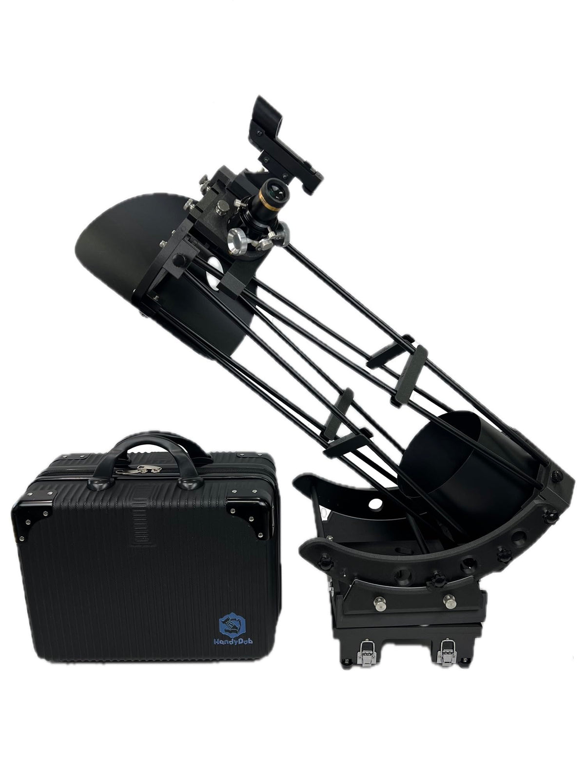 HandyDob6 6-Inch Ultra Light Portable Dobsonian with Light Shroud and Smartphone Mount – Compact Travel Telescope