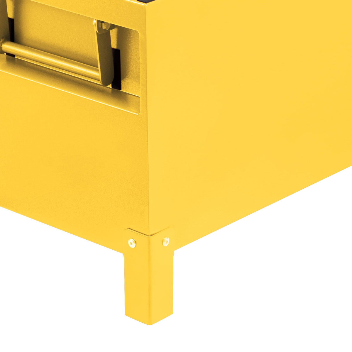 GAOMON Large Tool Box Truck Bed Toolboxes Steel Heavy Duty Waterproof Free Assemble Tool Organizer Chest Cabinet Toolbox with Side Handles for Pick Up Trucks RV Trailer (Yellow, 48'' x 24'' x 28'')