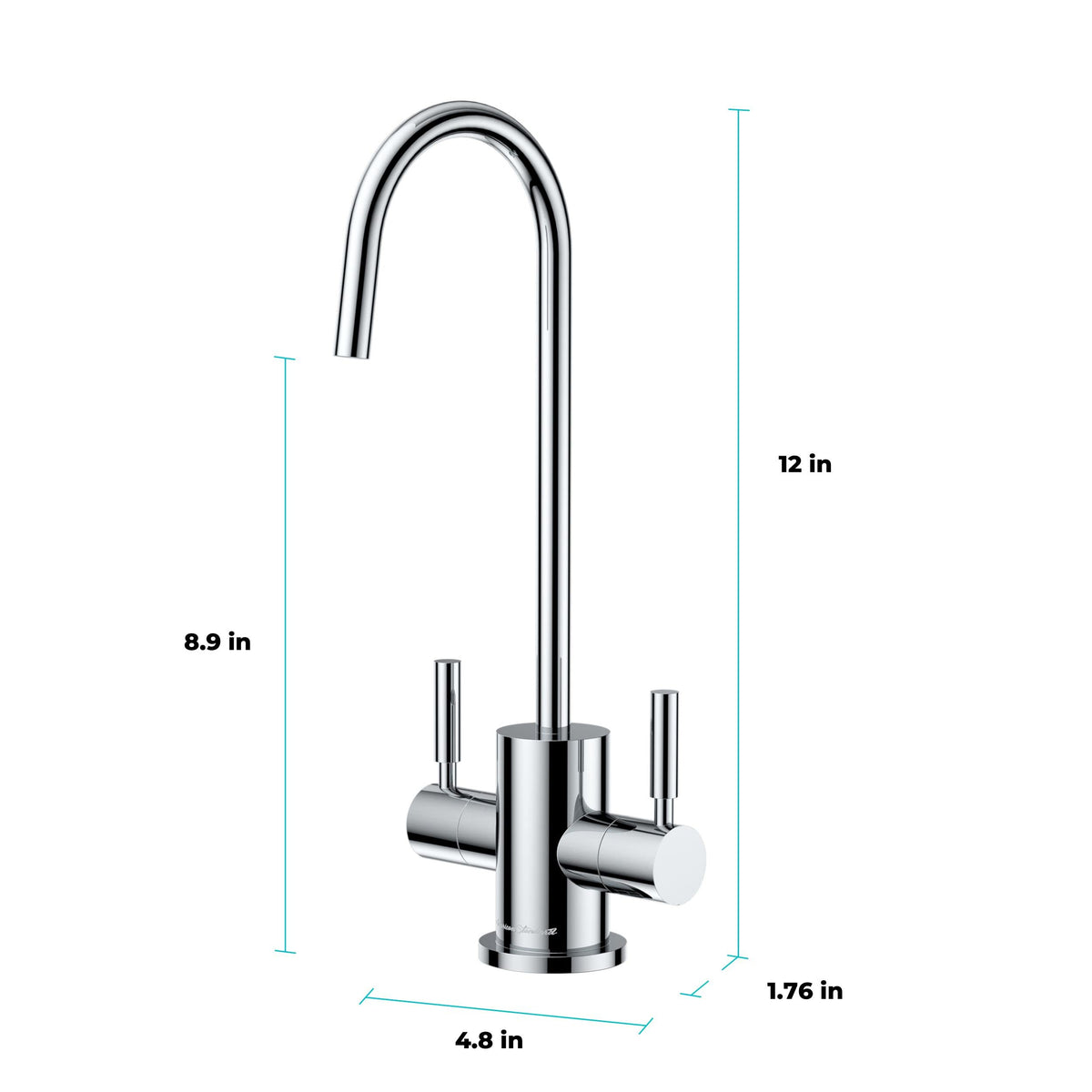 American Standard ASH-410 Digital Hot Water Dispenser, Includes Polished Chrome Dual Handle Faucet 1500 Watts, 110v