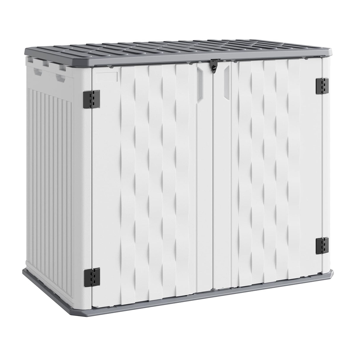 Garvee Outdoor Resin Storage Cabinet, 34 Cu ft Outdoor Storage Box Waterproof, Outdoor Storage Cabinet for Patio Tools, Sofa Cushion, Lawn Mower and Garbage Cans