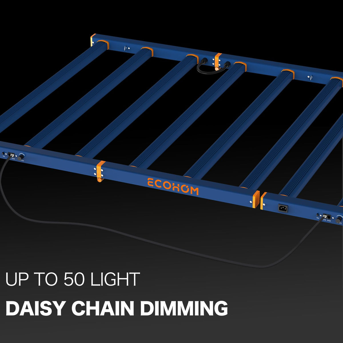 ECOHOM 720W LED Grow Light, Full Spectrum Dimmable Daisy Chain, Pro Bar Style for 5x5ft Grow Tent, Foldable & Hanging Growing Lamp for Indoor Plants Seedlings, Veg and Bloom