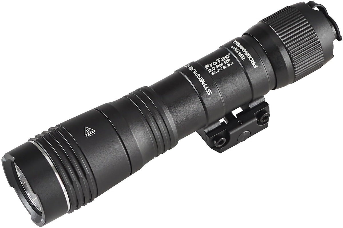 Streamlight 89013 ProTac 2.0 Rail-Mount HP 2000-Lumen 85,000-Candela USB Rechargeable Tactical Flashlight with MLOK Mount and Rechargeable Battery, Black