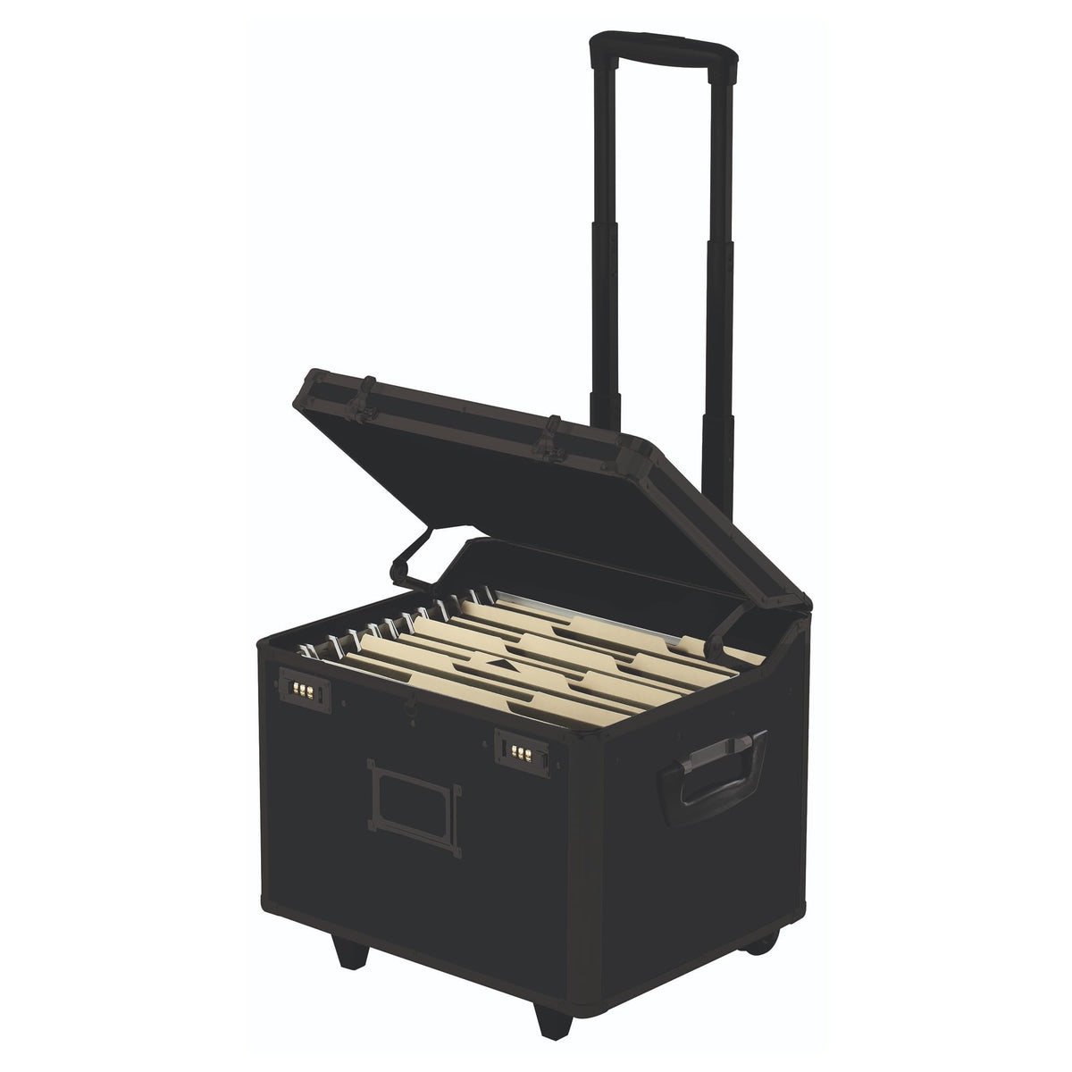 Vaultz Locking Mobile File Chest, Letter/Legal Files, 17.5" X 15.5" X 14.5", Black