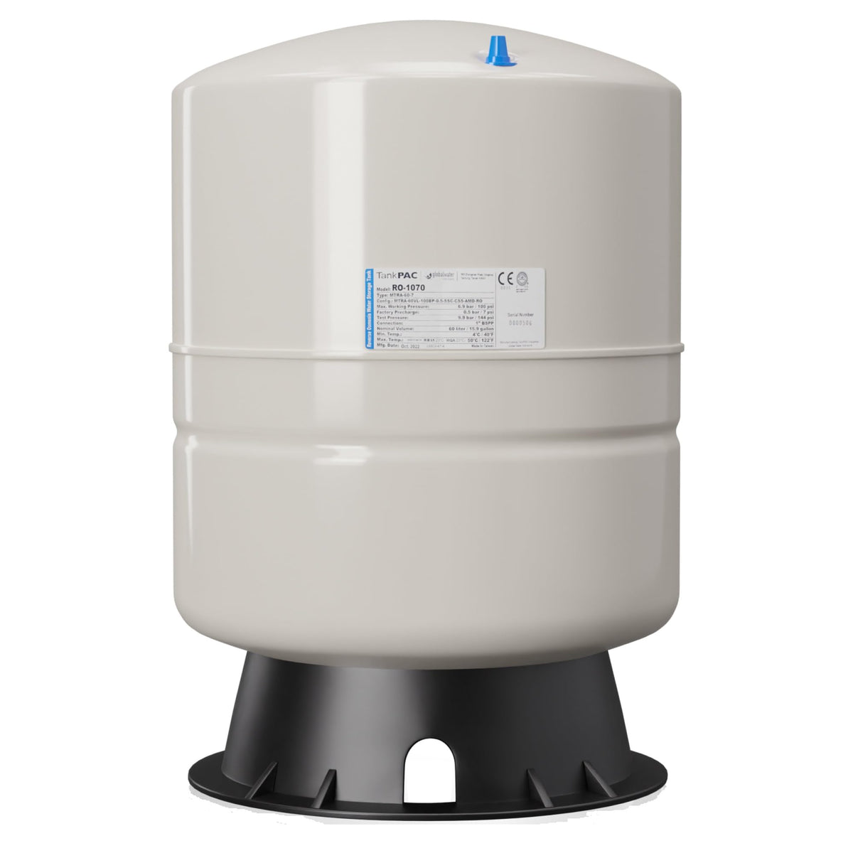 Max Water 14 Gallon RO Pre-pressurized Reverse Osmosis Water Storage Tank