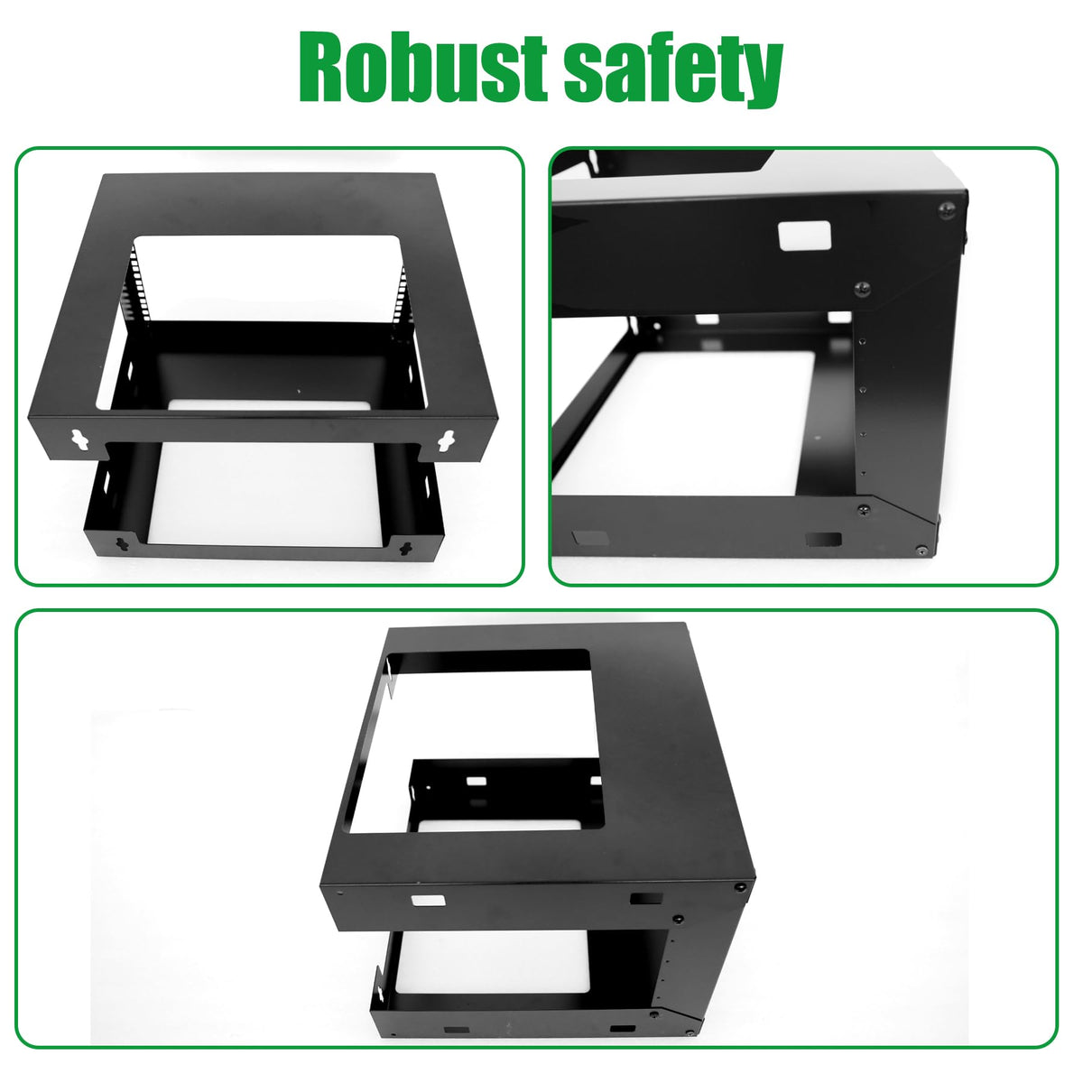 12U Wall Mount Open Frame 19 Inch Server Equipment Rack Wall Mountable Heavy Duty Design - Holds All Networking & AV Gear - Open Frame Includes 2 1U 12in Vented Shelves & Mounting screws(WALL RACK12U)