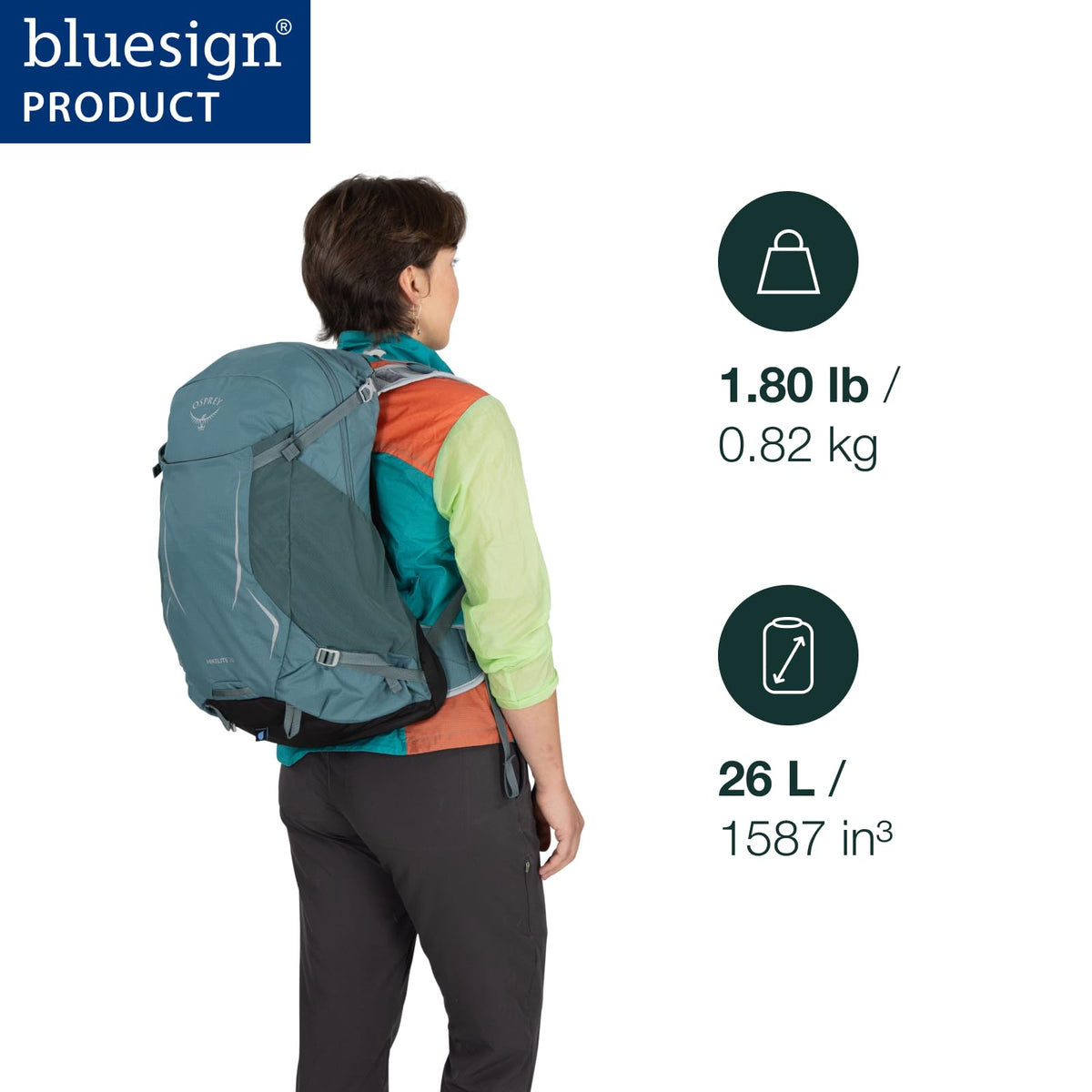 Osprey Hikelite 26L Durable Hiking Backpack - Travel Daypack with Rain Cover for Men and Women, Tungsten Yellow