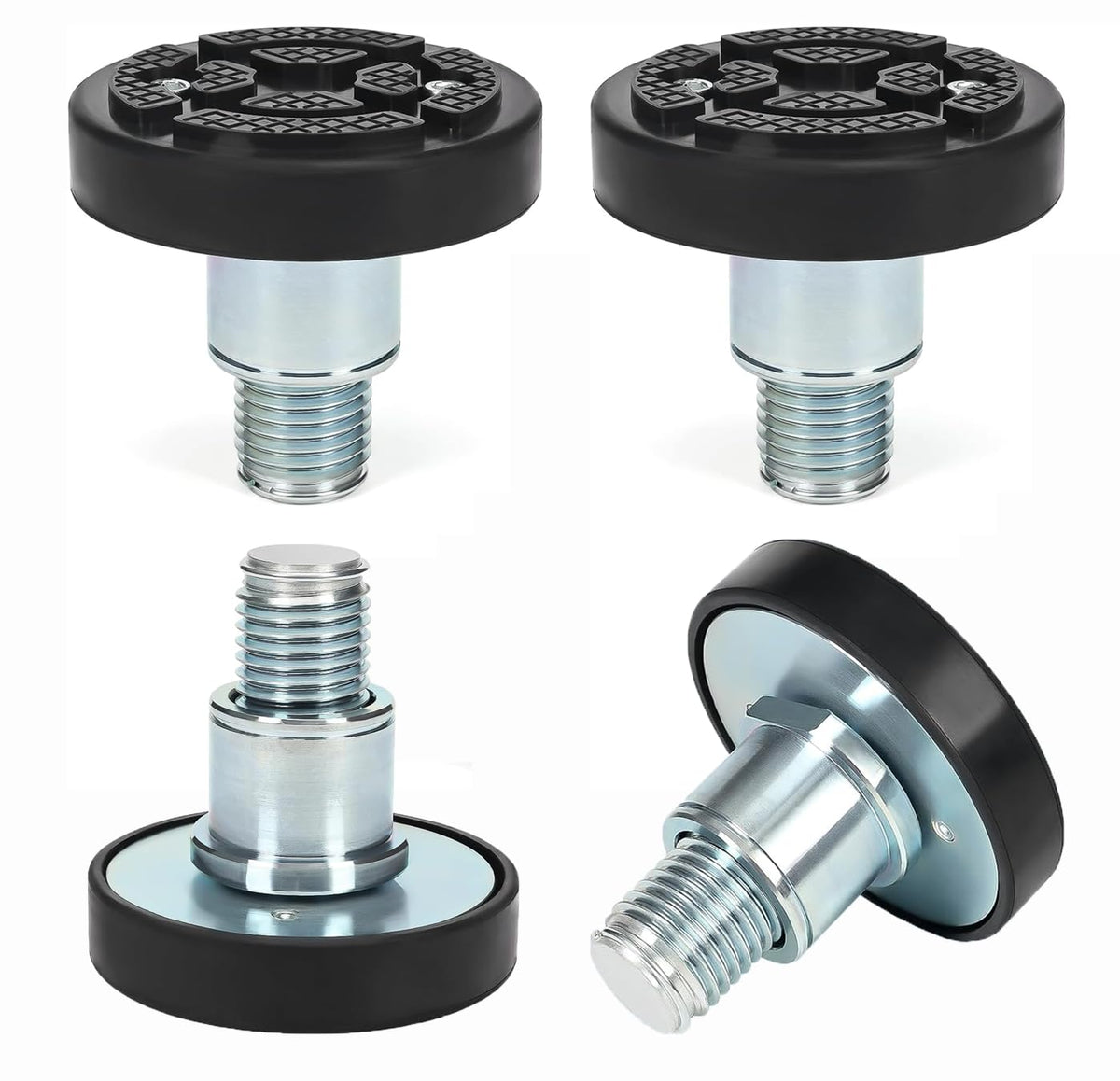 4pcs 50mm Shaft Screw Up Car Lift Pads, 4-9cm Plus-High Car Lift Rubber Tray, Raising Lift Tool Tray for Car Lift Bridge Jack Stable Support