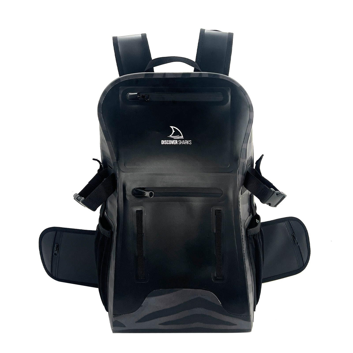 DiscoverSharks Eco-Friendly Dry Backpack Dry Bag with removable waist strap. Comfortable, extremely durable, and 30L size.