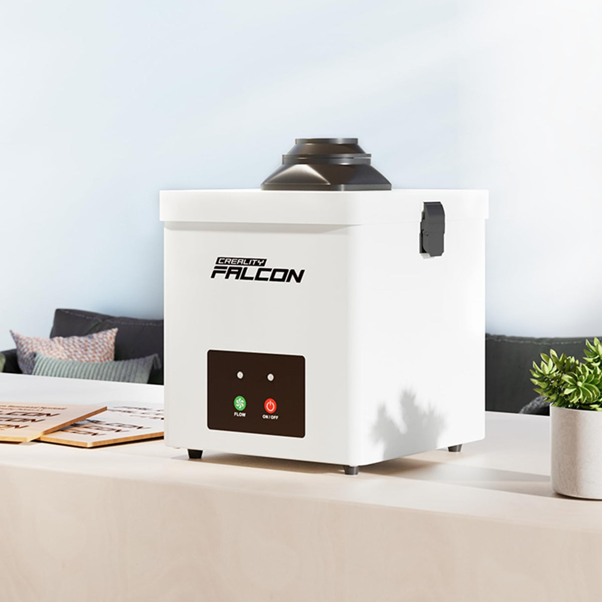Creality Falcon Desktop Smoke Purifier for Falcon A1 Engraver, 2-Layer Filtration with 99.97% Purification, 68dB Quiet, 3-Speed Adjustable Fume Extractor