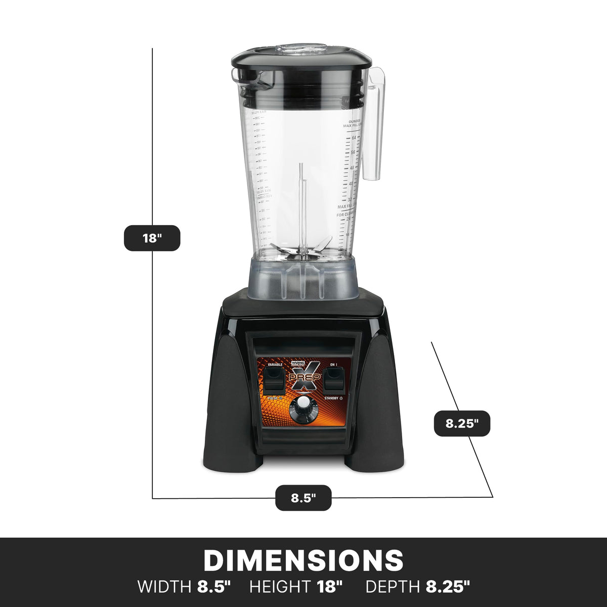 Waring Commercial 3.5 HP Blender w/ Variable Speed Dial Controls & 64 oz. BPA-Free Copolyester Container