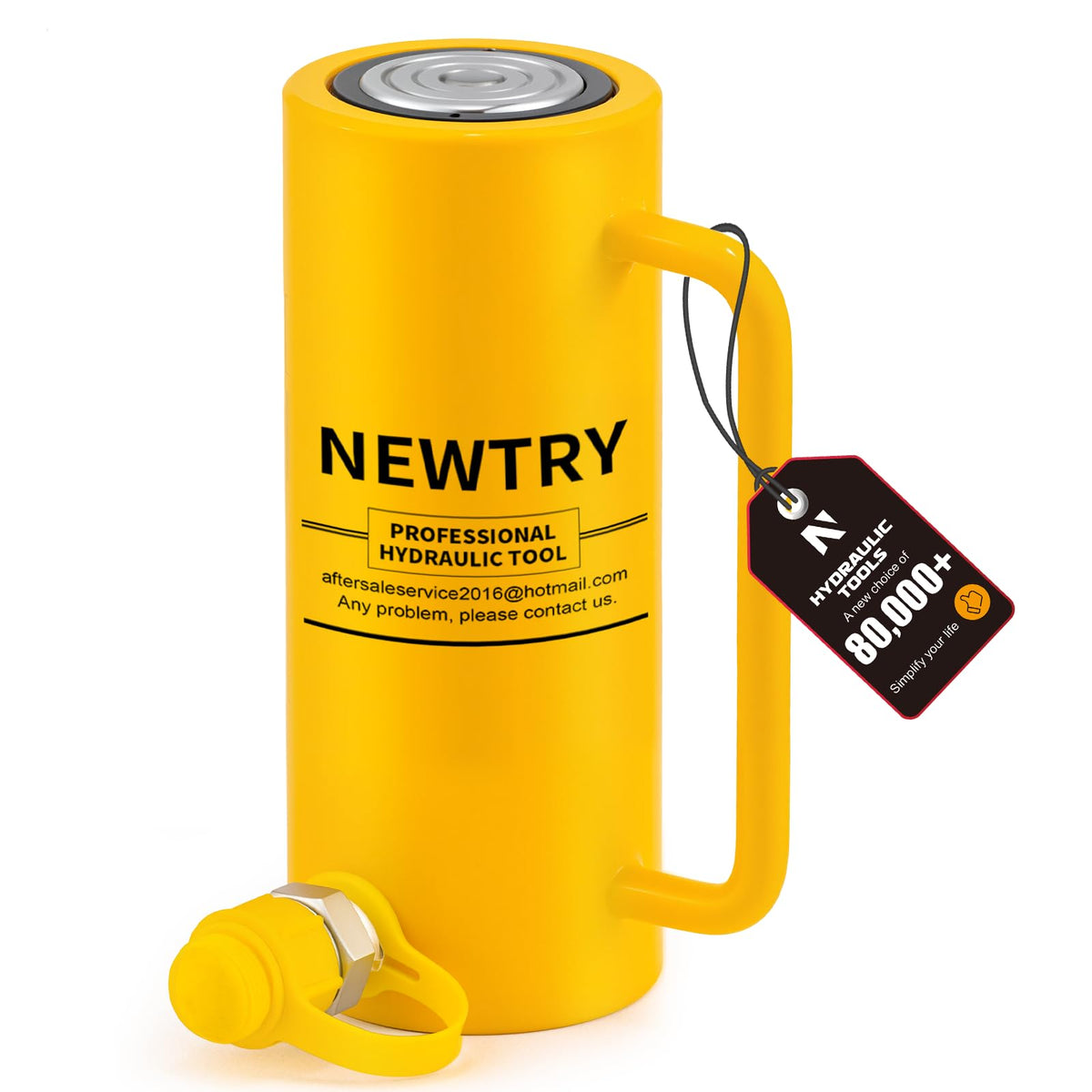 NEWTRY 20 ton Hydraulic Jack Cylinder Long Jack 6” Stroke Portable Hydraulic Ram Industrial Lifting Jack Porta Power Retract Automatically