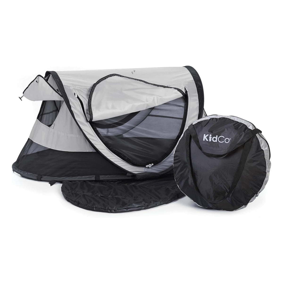 KidCo - Peapod Plus Portable Mesh Baby Toddler Travel Tent & Storage Bag, Play Tent, Pack and Play, Extra Room, Ages 6 Months - 5 Years (Midnight)