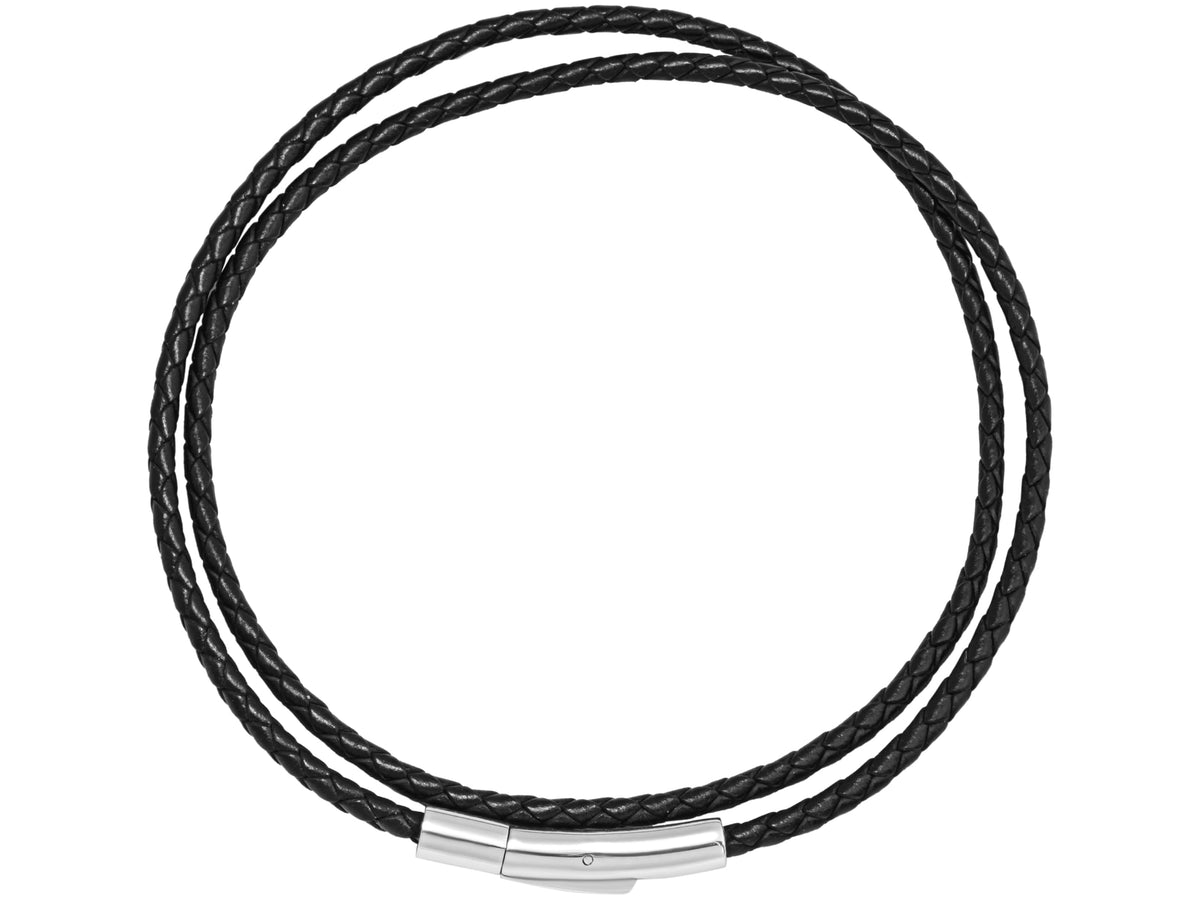 HAQUIL Waterproof Braided Leather Cord Chain Necklace for Pendant, Jewelry Gift for Men and Women 30inch 4mm