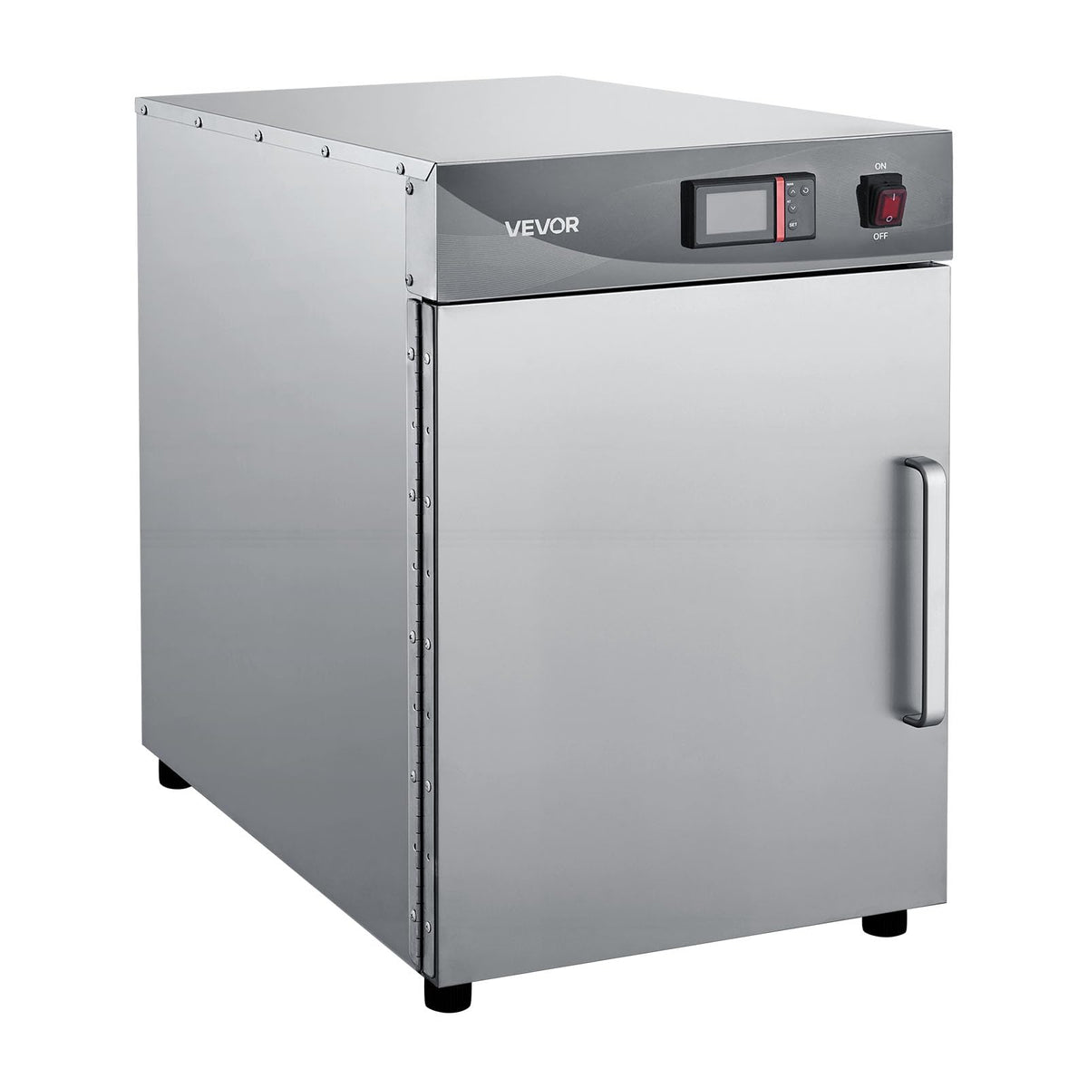 VEVOR Electric Hot Box Food Warmer, 4-Tier Commercial Warming Cabinet with Water Tray, Single-Door and Adjustable Shelves, Stainless Steel Food Warmer Cabinet, for Restaurant, Kitchen, Pizza, Chicken