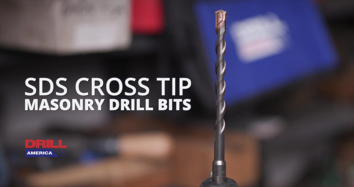 Drill America 1/4" x 8" PRO Series SDS-Plus 4-Cut Tip Hammer Bit Drill Bit (Pack of 25)