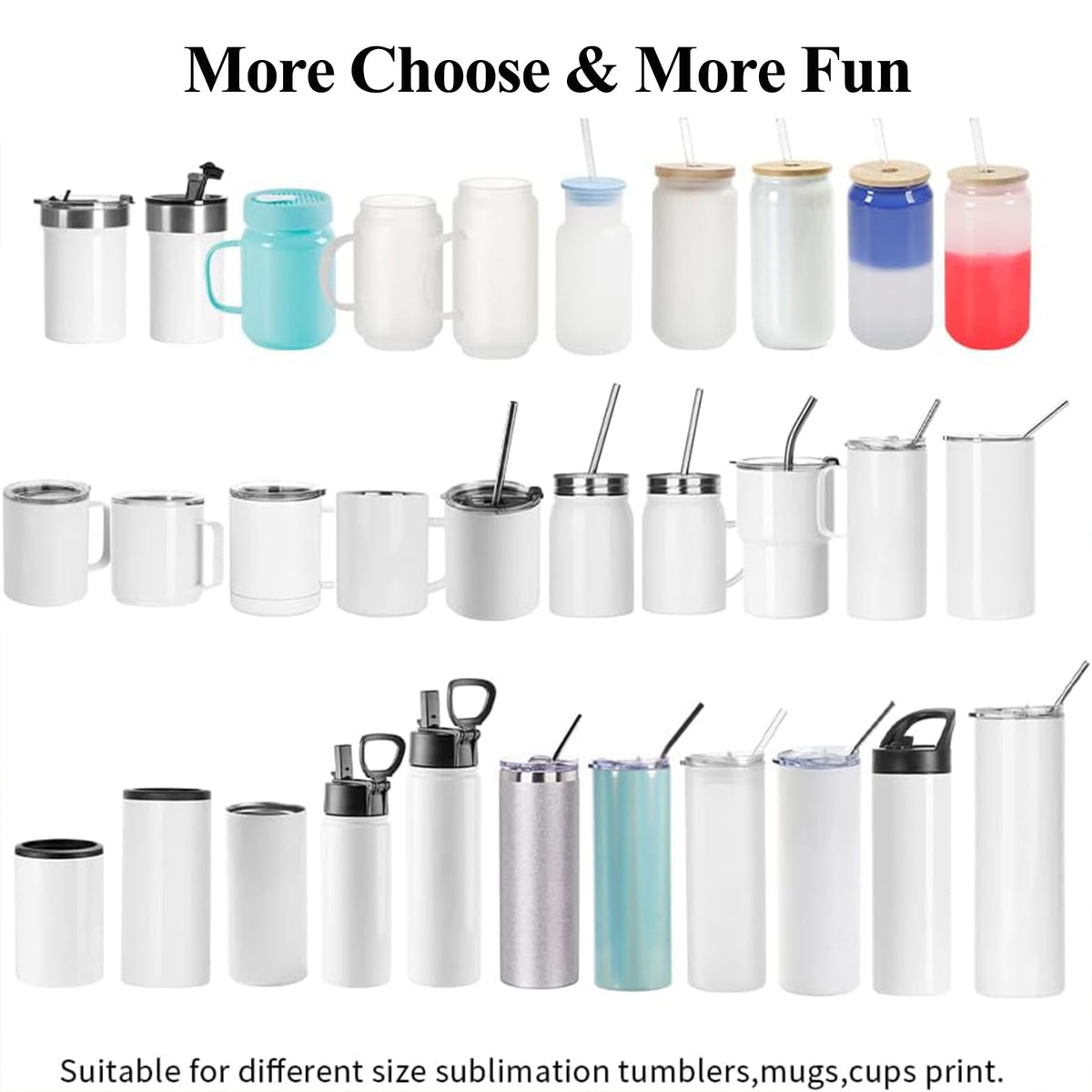 Tumblers Heat Press, Tumbler Mug Heat Press Machine 30oz 20oz 16oz Sublimation Tumblers Press Glass Jar Cans, DIY Heat Transfer Press Vinyl for 11-16oz Coffee/Ceramic Mugs (Black)