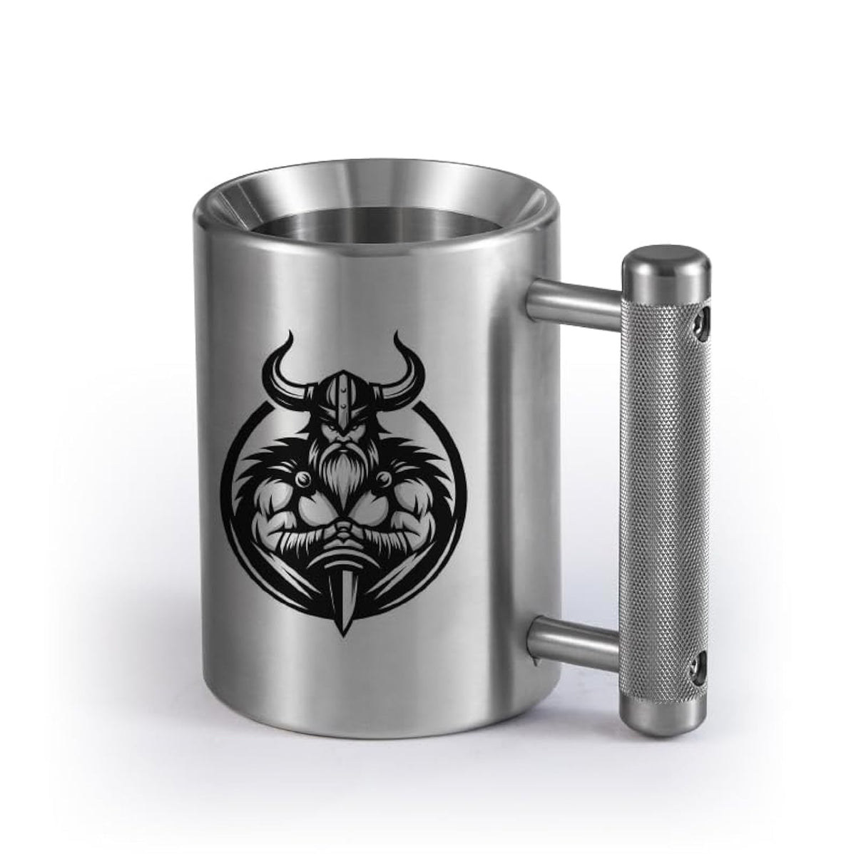 Dumbbell Cup Training Mug (8KG/18lbs) Stainless Steel Weightlifting Mug for water, tea, coffee drinks, Durable workout dumbbell cup for Gym fitness training, Funny Game Gift Sports equipment