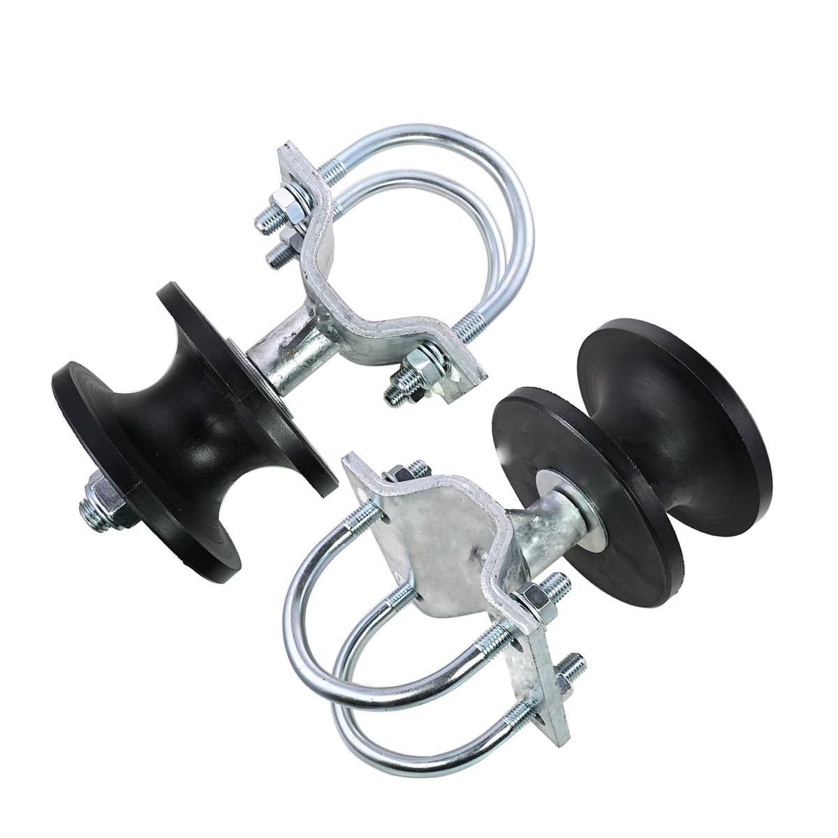 Sliding gate Rollers,Cantilever Gate Rollers,Nylon Gate Rollers for 4" Round Post,2-3/8" or 2-1/2" Chain Link Fence Gate Frames -Pack of 2