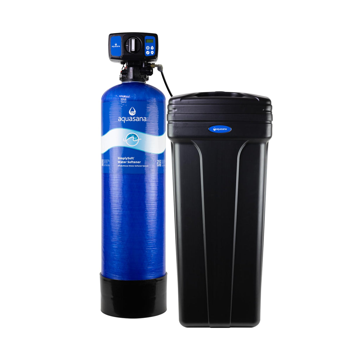 Aquasana SimplySoft® 40,000 Grain Water Softener - Whole House Hard Water Reduction - Base Tank & Cabinet System WH-SF40-BASE