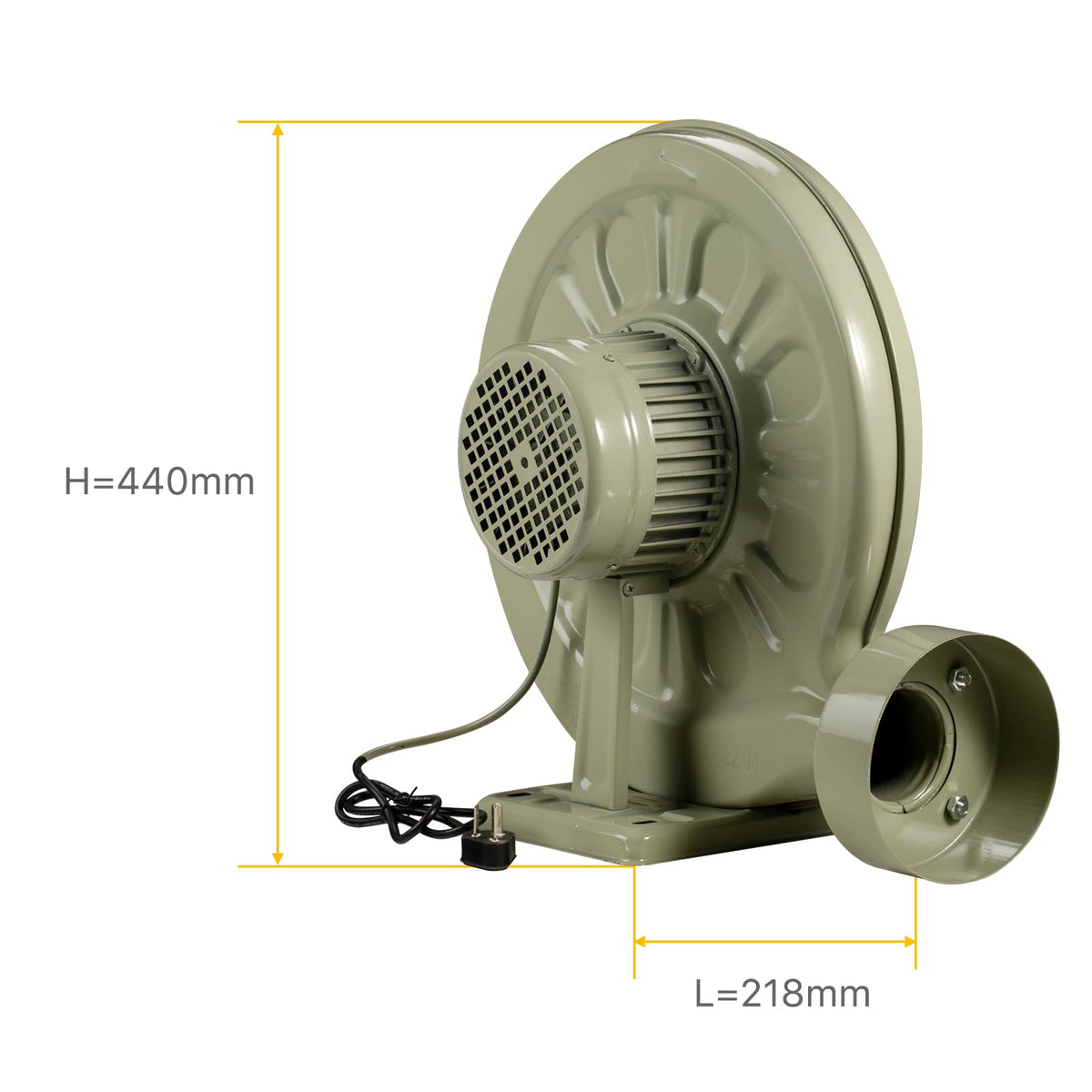 Cloudray 550W 750W Industrial Fan for CO2 Laser Engraving Cutting Machine Medium Pressure Lower Noise (550W, 220V 50Hz)