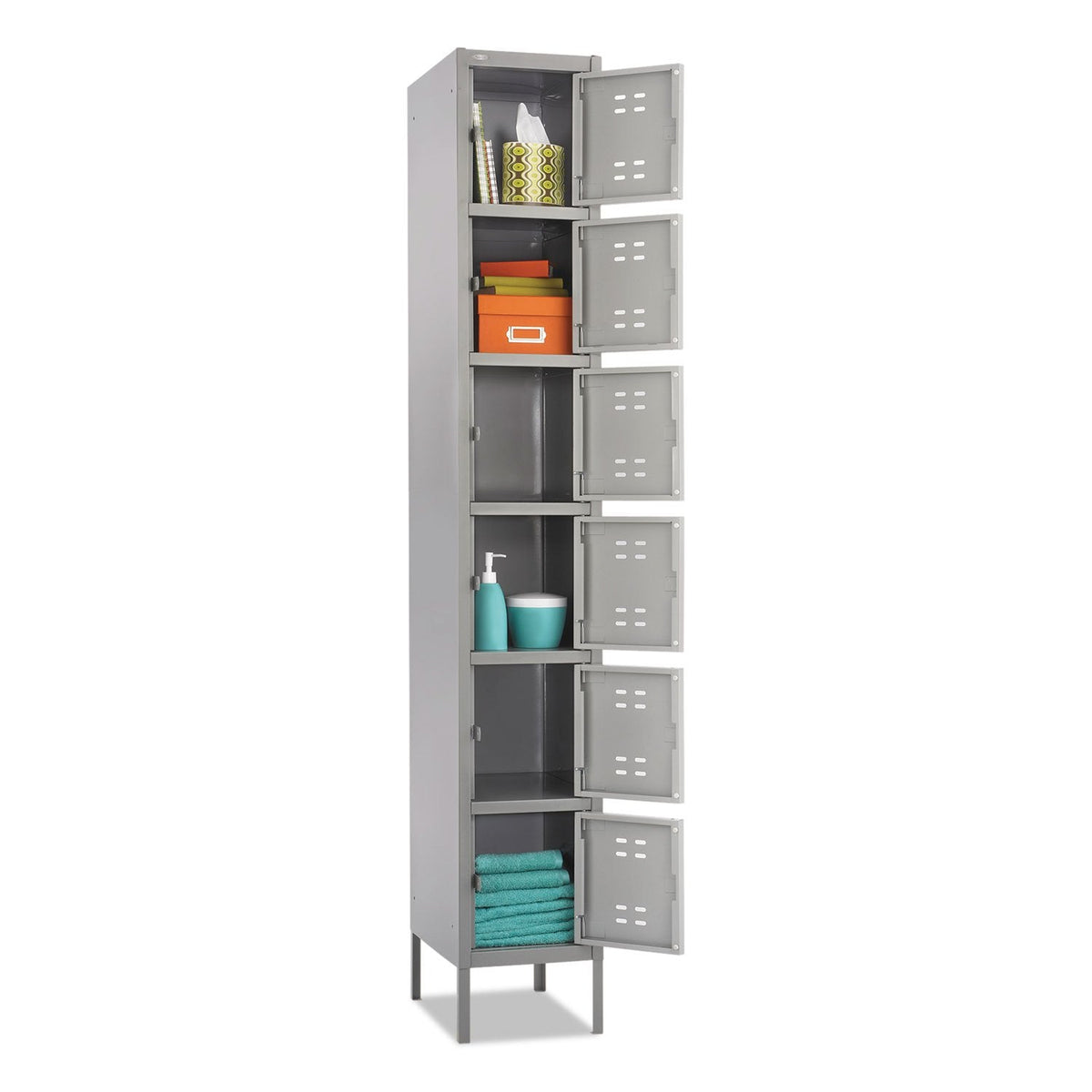 Safco 5524GR Six Tier Box Locker, Gray