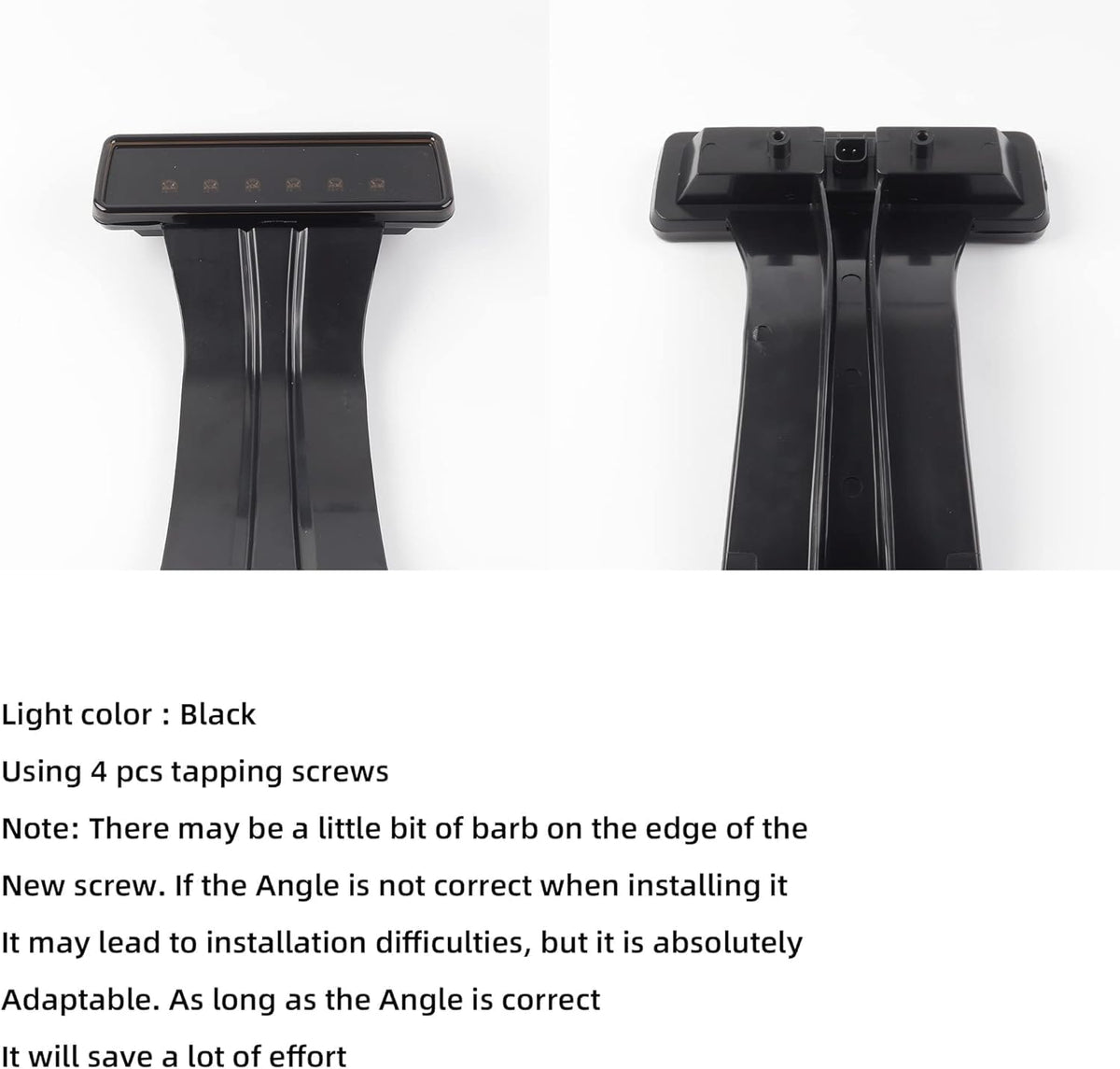 Dasbecan Spare Tire Holder Bracket Tire Carrier Rack Compatible with Jeep Wrangler JK 2007-2018 Replaces# 55397217AJ 68048581AA, High Center Mount 3rd Third Brake Light Assembly with Line,Black