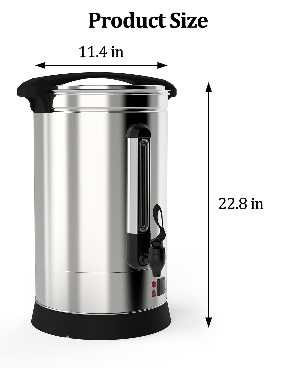 Garvee Coffee Urn 120 Cups, Stainless Steer Thermos for Hot Beverage, Hot Coffee Urn, Commercial Grade Hot Coffee Dispenser with Coffee Percolator, Silver