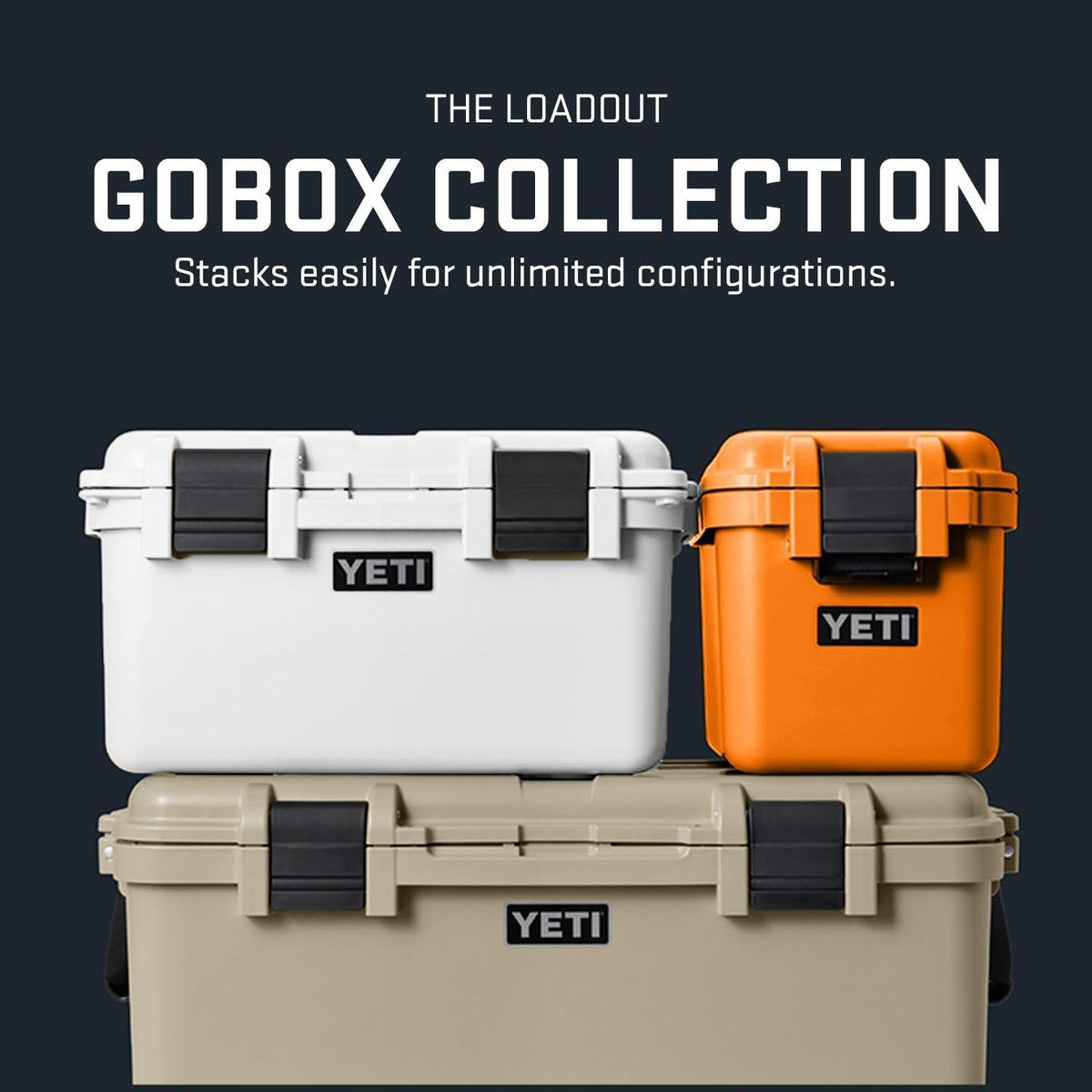 YETI LoadOut 30 GoBox Divided Waterproof Cargo Case, Dry Box, Camera Case, Fishing Tackle Box, Rescue Red
