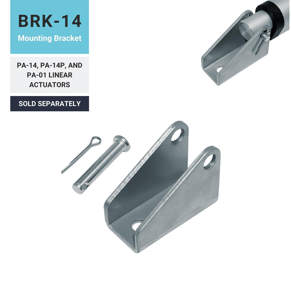Progressive Automations 24VDC Hall Effect Mini Linear Actuator - 2" Stroke - 16lbs Force, IP65 for Food and Beverages, Home and General Automation, Brushed DC Electric Motor, PA-01-HS