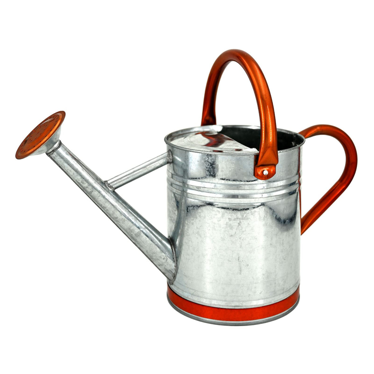 Lechloris Metal Watering Can for Outdoor Plants, Galvanized Steel Watering Can with Removable spout, 1 Gallon,Perfect Home & Garden Décor Retro Zinc Hue