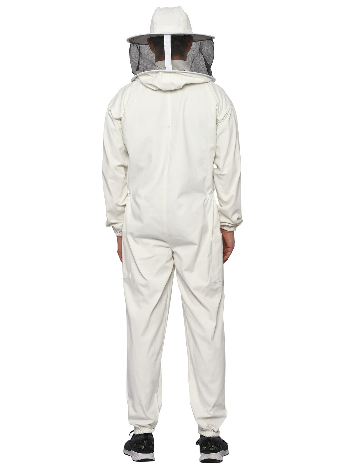BEEATTIRE Professional Bee Suit With Round Hood Veil- Thick Cotton Bee Suit Sting-less Protection Pro Beekeeper Suit Bee Keeper Suite Trajes De Apicultura Beekeeping Coverall With Bee Gloves 3XL