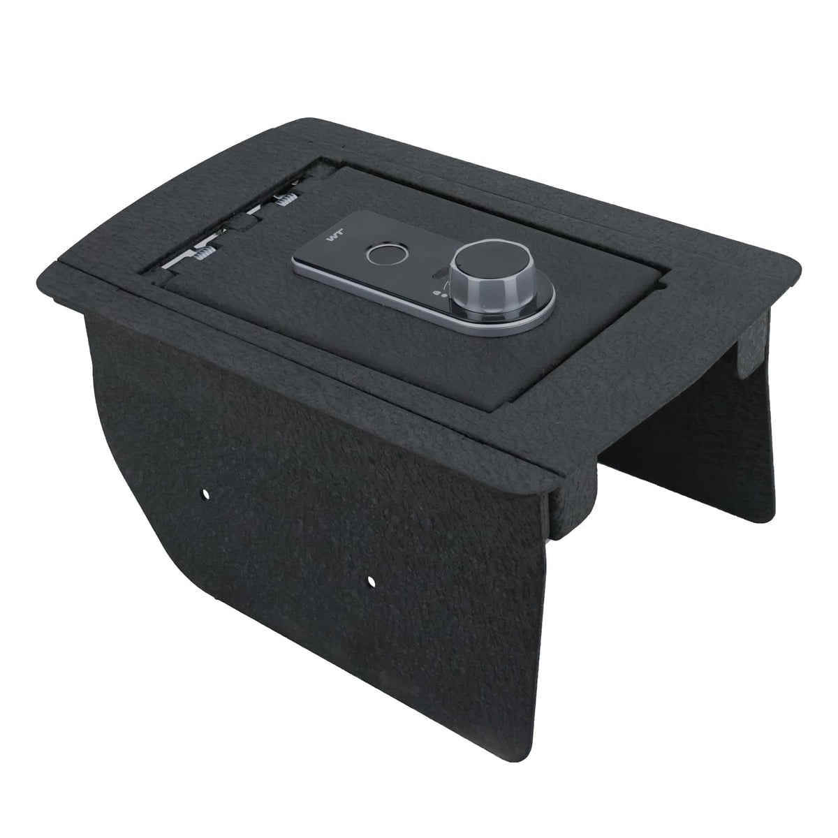 TUOJUE Center Console Safe, Gun Safe Vault Lock Box Compatible with Jeep Grand Cherokee without CD Player 2011-2022, Fingerprint Lock with Key.